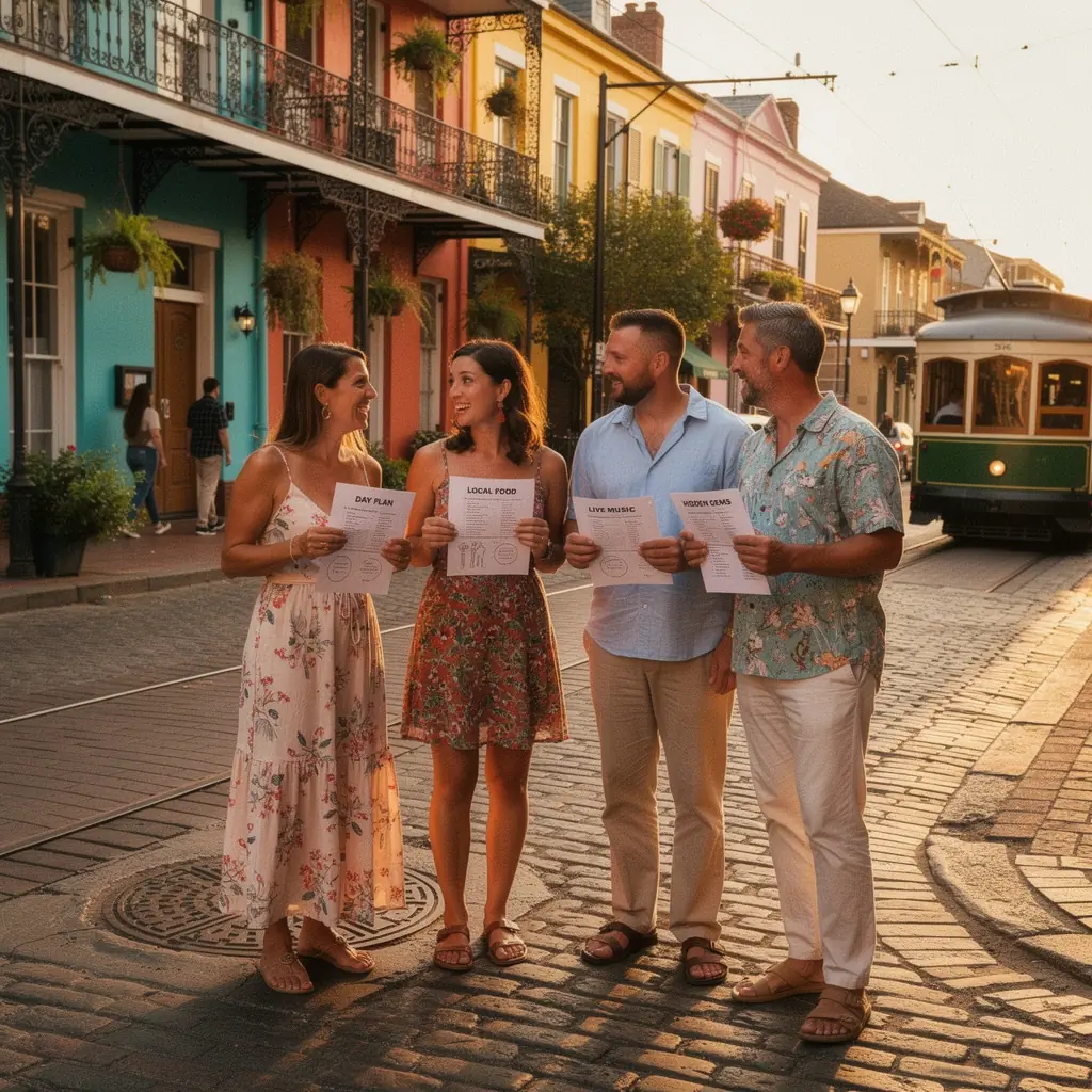 Mapa z zaznaczonymi atrakcjami turystycznymi w Stanach Zjednoczonych.